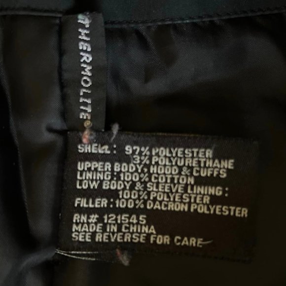 Size Med London Fog Hooded Thermolite Coat - Picture 8 of 9